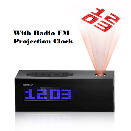 Radio projection clock - jam, radio, alarm dan projector