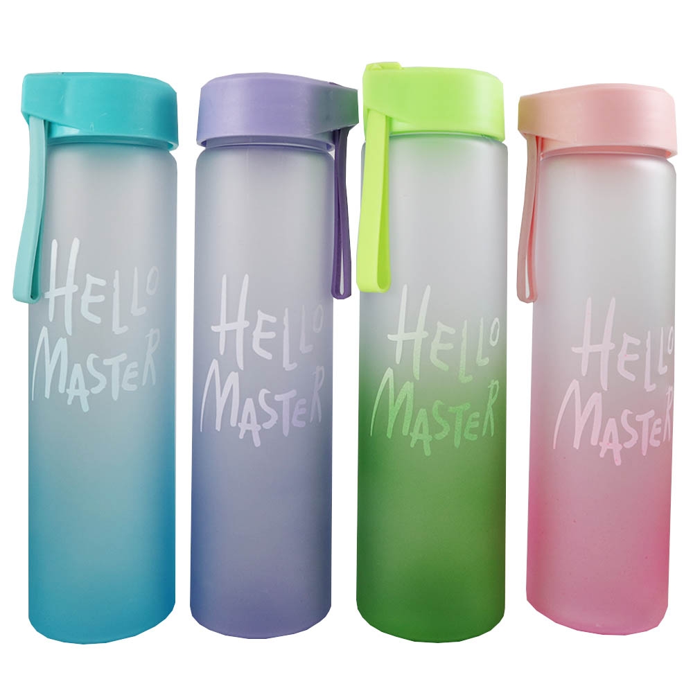botol hello master - strap karet, gantungan kombinasi warna BPA FREE 500ML