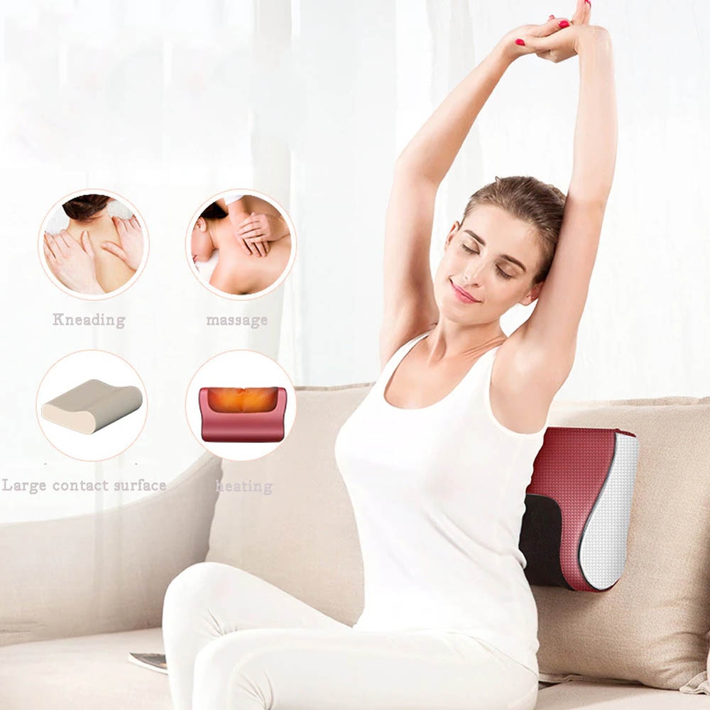 Cervical Massage Pillow P311 Alat Pijat multifungsi untuk pijat leher, pinggang, kaki dan bagian tubuh - Bantal Pijat Portable Alat Pijat Elektrik Mudah dipakai