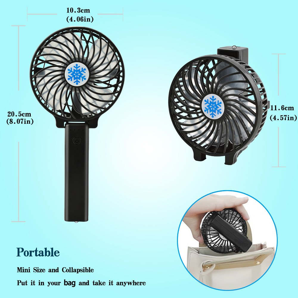Handy Mini Fan Rechargeable - Kipas Angin Tekuk / Lipat