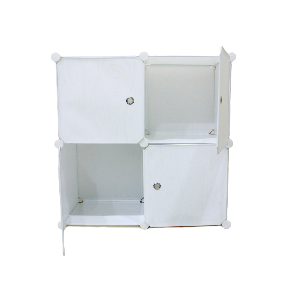 lemari portable putih 4.2 - 4 pintu