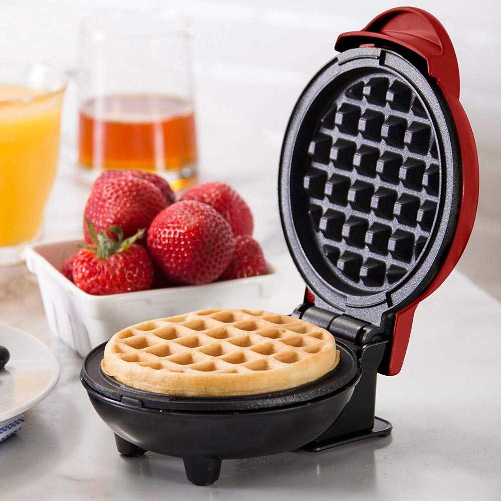 mini maker waffle elektric - pembuat waffle, kentang, paninis, pizza